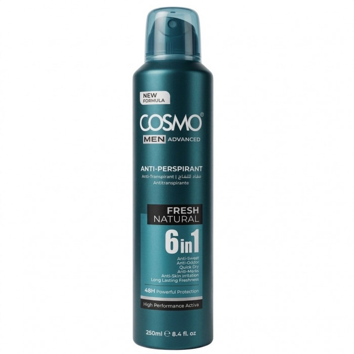Cosmo Men Advanced Anti-Perspirant Fresh Natural 6 in 1, 250 ml